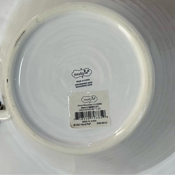Mud Pie Circa Potato Bowl Set - Bowl with Hand Masher - New - Picture 7 of 7